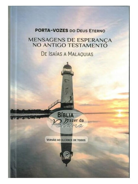 Capa de Bíblia Prazer da Palavra - Mensagens de Esperança no Antigo Testamento