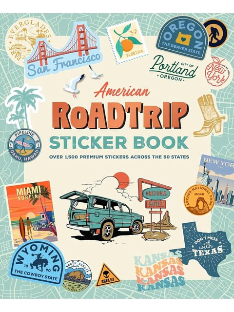 Capa do livro American Road Trip Sticker Book
