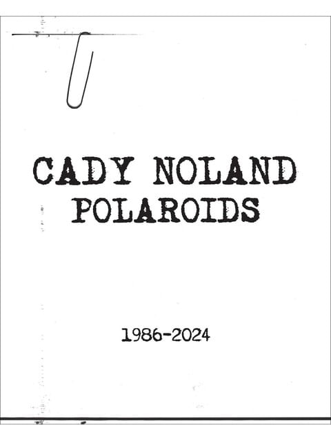 Capa do livro Cady Noland - Polaroids 1986-2024 de Cady Noland